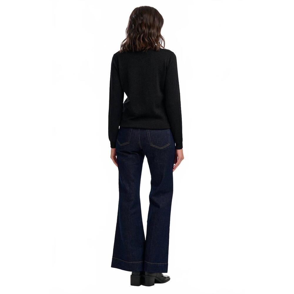 NEW SUGARHILL rowena long sleeve jumper in black sparkling deer - Picture 2 of 4